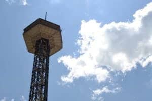 The Gatlinburg Space Needle on a sunny day.