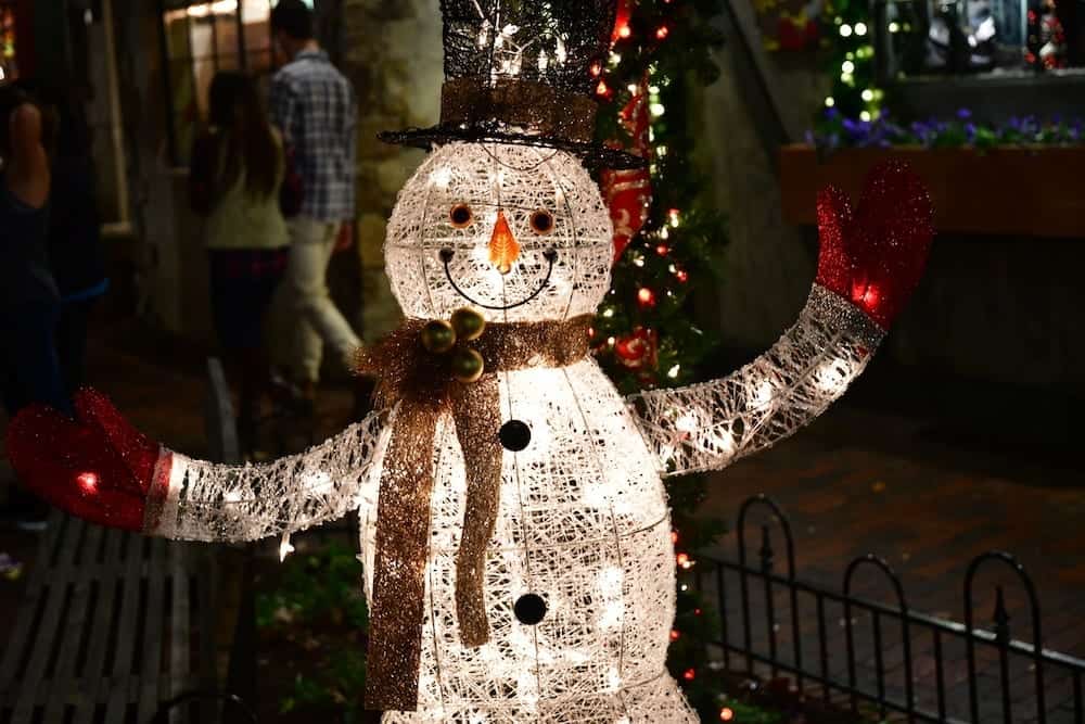 Snowman in Gatlinburg
