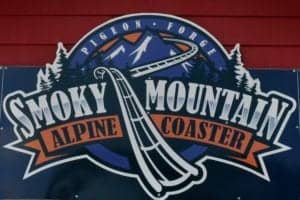 Smoky Mountain Alpine Coaster sign