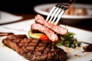 steak at a steakhouse in gatlinburg