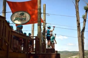 dueling ziplines at anakeesta in gatlinburg
